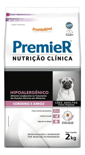 Embalagem Premier Clínica Hipoalergênico 2kg