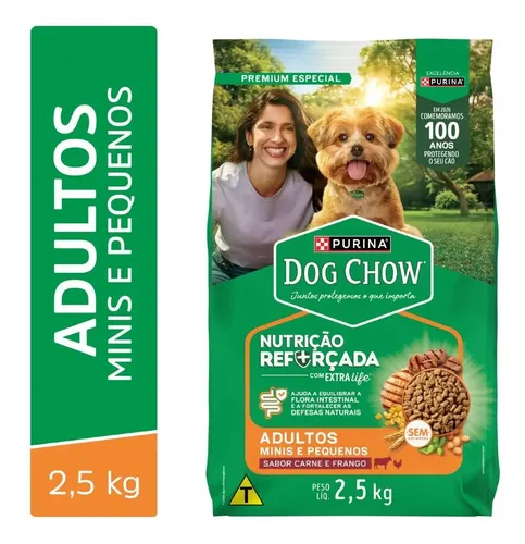 Embalagem Dog Chow Adultos Pequenos 2,5kg