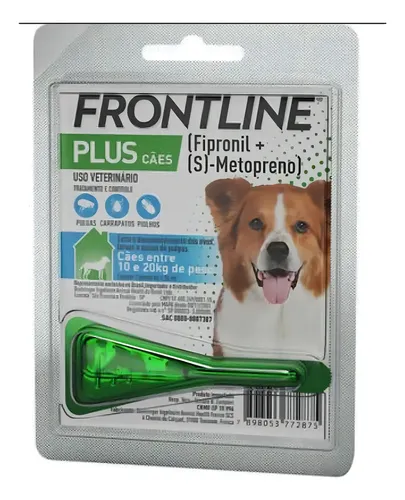 Frontline Plus pipeta antipulgas para cães 10 a 20 kg
